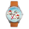 French Bulldog Alabama Christmas Special Silver Wrist Watch