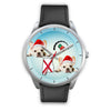 French Bulldog Alabama Christmas Special Silver Wrist Watch