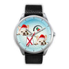 French Bulldog Alabama Christmas Special Silver Wrist Watch