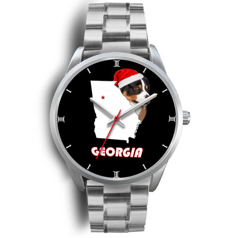 Australian Shepherd Dog Georgia Christmas Special Wrist Watch