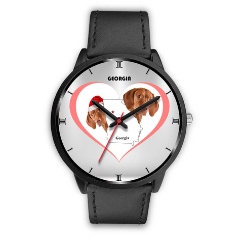 Vizsla Dog Georgia Christmas Special Wrist Watch