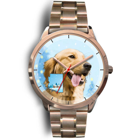 Cute Golden Retriever Arizona Christmas Special Wrist Watch