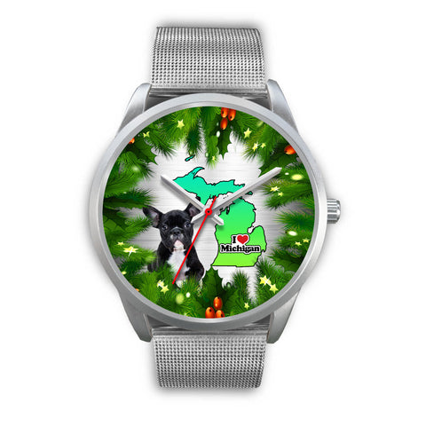 French Bulldog Michigan Christmas Special Wrist Watch