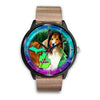 Rough Collie Dog Art Michigan Christmas Special Wrist Watch