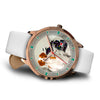 Brittany Dog With Paws Michigan Christmas Special Wrist Watch