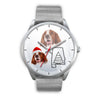 Irish Red and White Setter Alabama Christmas Wrist Watch