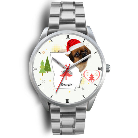 Tibetan Spaniel Georgia Christmas Special Wrist Watch