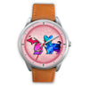 Cute Yorkie Dog Art Michigan Christmas Special Wrist Watch