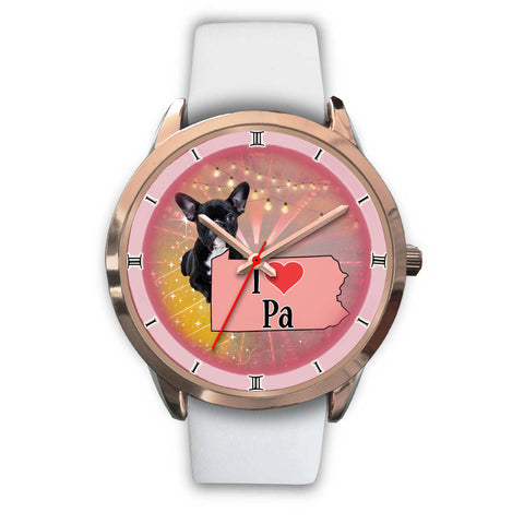 Cute French Bulldog Pennsylvania Christmas Special Wrist Watch