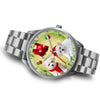 Cute Maltese Dog Arizona Christmas Special Silver Wrist Watch