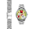 Cute Maltese Dog Arizona Christmas Special Silver Wrist Watch