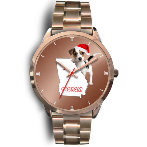 Jack Russell Terrier Georgia Christmas Special Wrist Watch