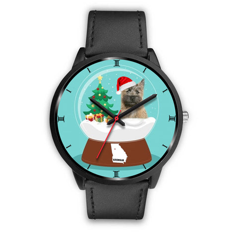 Cairn Terrier Georgia Christmas Special Wrist Watch