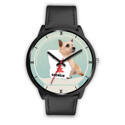 Norwich Terrier Georgia Christmas Special Wrist Watch