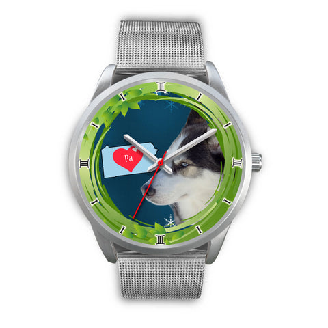 Siberian Husky Dog Pennsylvania Christmas Special Wrist Watch