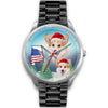 Pembroke Welsh Corgi Alabama Christmas Wrist Watch