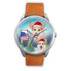 Pembroke Welsh Corgi Alabama Christmas Wrist Watch