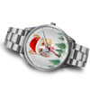 Cute Pembroke Welsh Corgi Christmas Wrist Watch