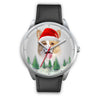 Cute Pembroke Welsh Corgi Christmas Wrist Watch