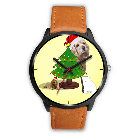 Cocker Spaniel Georgia Christmas Special Wrist Watch