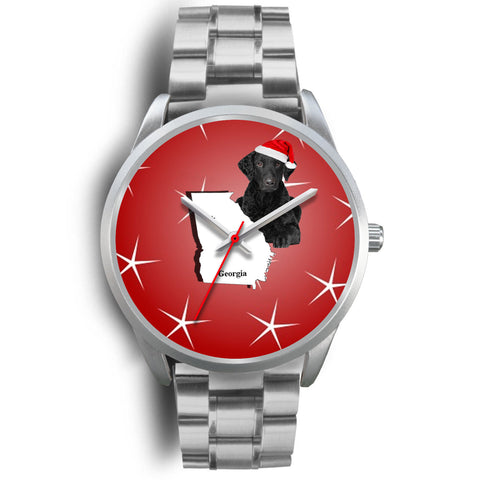 Curly Coated Retriever Georgia Christmas Special Wrist Watch