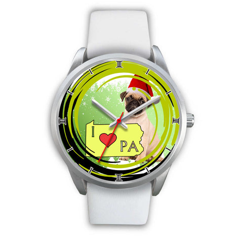 Lovely Pug Dog Pennsylvania Christmas Special Wrist Watch