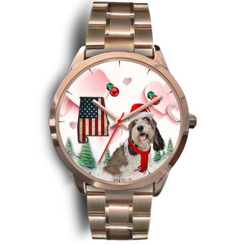 Petit Basset Griffon Vendéen Alabama Christmas Special Wrist Watch