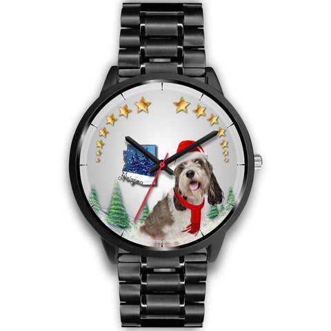 Petit Basset Griffon Vendéen Arizona Christmas Special Wrist Watch