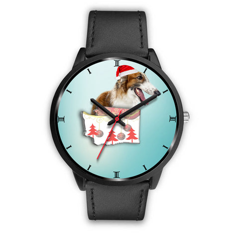Borzoi Dog Washington Christmas Special Wrist Watch