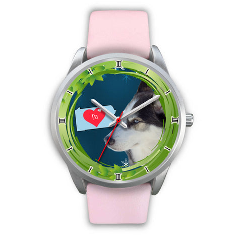 Amazing Siberian Husky Dog Christmas Pennsylvania Christmas Special Wrist Watch