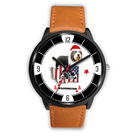 Bearded Collie Washington Christmas Special Wrist Watch