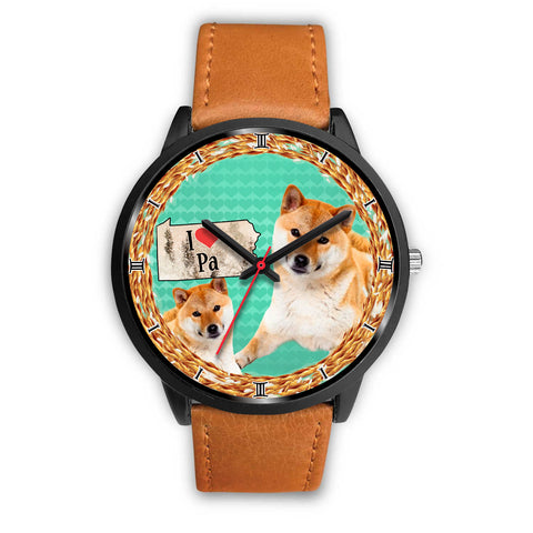 Graceful Shiba Inu Dog Pennsylvania Christmas Special Wrist Watch