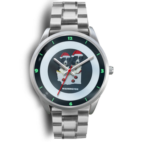 Border Collie Washington Christmas Special Wrist Watch