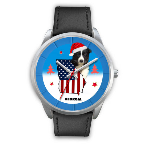 Border Collie Georgia Christmas Special Wrist Watch