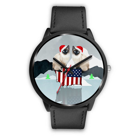 Siamese Cat Washington Christmas Special Wrist Watch