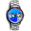 Dalmatian Dog On Blue Pennsylvania Christmas Special Wrist Watch