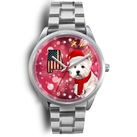 Cute Westie Alabama Christmas Special Wrist Watch