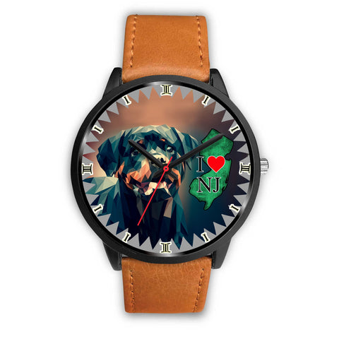 Rottweiler Dog Art New Jersey Christmas Special Wrist Watch