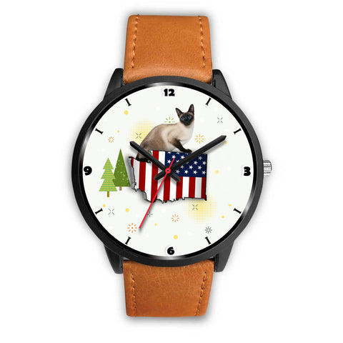 Burmese Cat Washington Christmas Special Wrist Watch