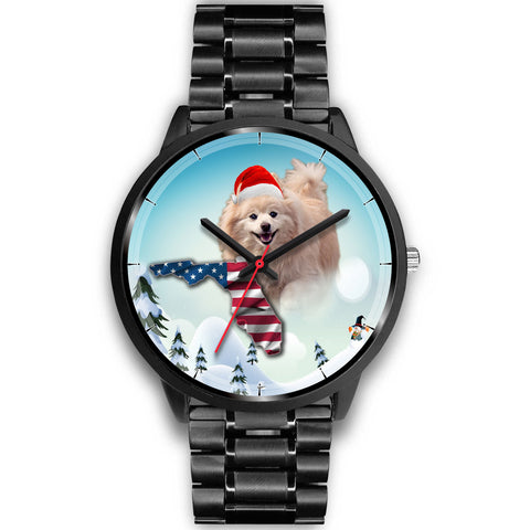 Cute Pomeranian Florida Christmas Special Wrist Watch