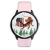 Cute Vizsla Dog Arizona Christmas Special Wrist Watch