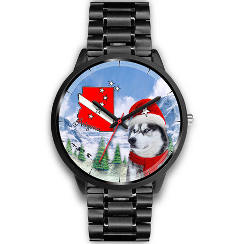 Siberian Husky Arizona Christmas Special Wrist Watch