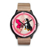 Bernese Mountain Dog Art New Jersey Christmas Special Wrist Watch