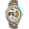 Cute Cavalier King Charles Spaniel Dog New Jersey Christmas Special Wrist Watch