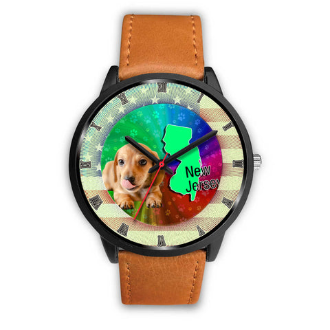 Cute Dachshund Puppy New Jersey Christmas Special Wrist Watch