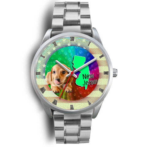 Dachshund Puppy New Jersey Christmas Special Wrist Watch