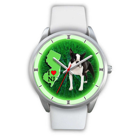 Lovely Boston Terrier Dog New Jersey Christmas Special Wrist Watch