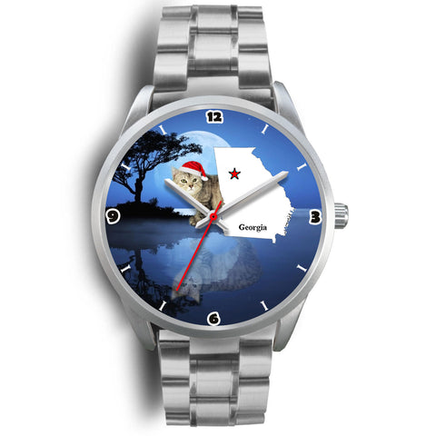 Manx Cat Georgia Christmas Special Wrist Watch