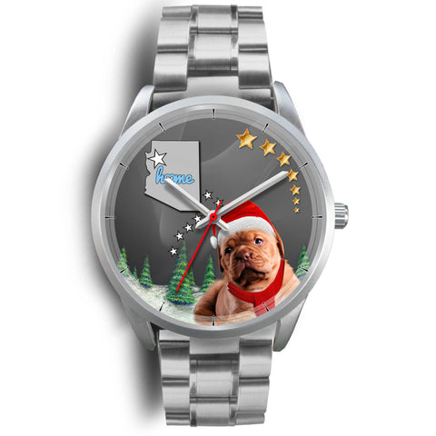 Cute Bordeaux Mastiff Arizona Christmas Special Wrist Watch