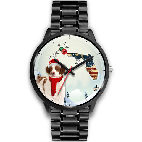 Brittany Dog Florida Christmas Special Wrist Watch